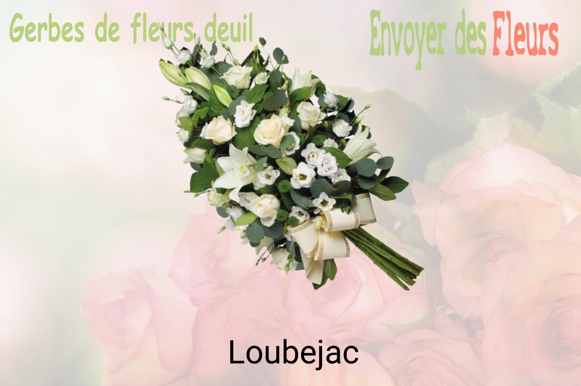 Gerbe de fleurs de deuil livrée à Loubejac